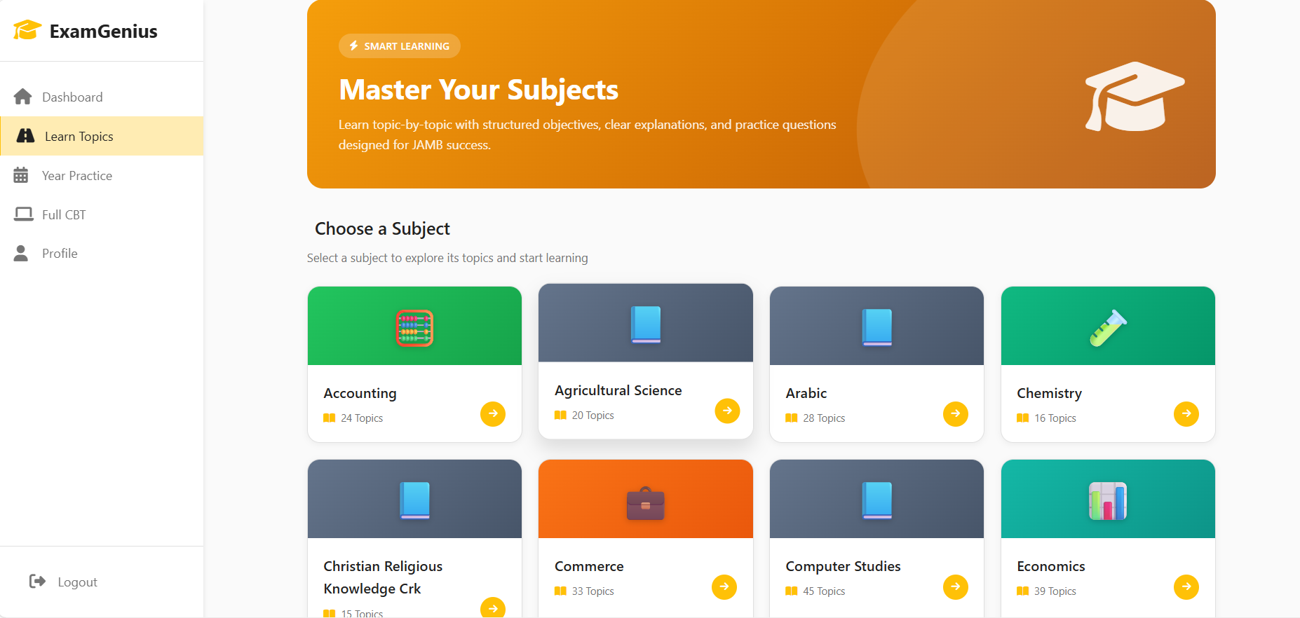 ExamGenius Topics